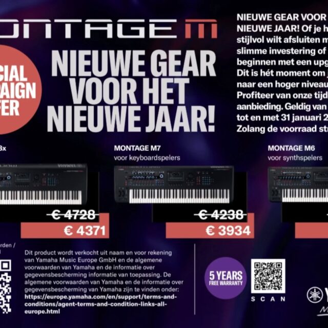 Profiteer nu van extra korting op de Yamaha synthesizer MONTAGE! Tijdelijke aktie! M6-M7-M8x